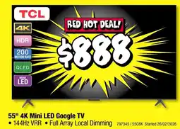 JB Hi-Fi 55" 4K Mini LED Google TV offer