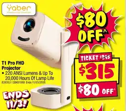 JB Hi-Fi T1 Pro FHD Projector offer