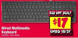 JB Hi-Fi Wired Multimedia Keyboard offer
