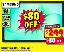 JB Hi-Fi Galaxy Tab A11+ 128GB Wi-Fi offer