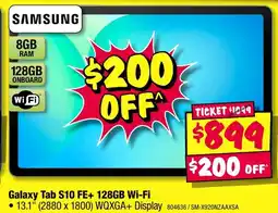 JB Hi-Fi Galaxy Tab S10 FE+ 128GB Wi-Fi offer