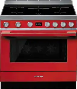 Designer Appliances Smeg 90cm 'Portofino' Pyrolytic Self-Cleaning Freestanding Cooker with Induction Cooktop offer