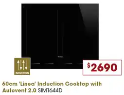 Designer Appliances 'Linea' Induction Cooktop with Autovent 2.0 offer