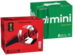 IGA Coca-Cola or Sprite Mini 6x250mL Selected Varieties offer