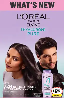 IGA New l oreal paris elvive hyaluron pure shampoo offer