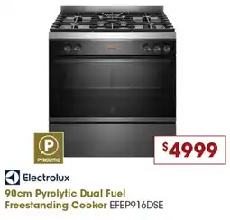 Designer Appliances Electrolux Pyrolytic Dual Fuel Freestanding Cooker offer