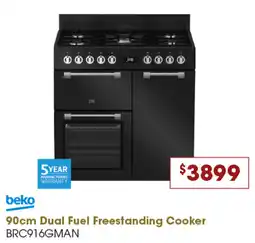 Designer Appliances beko Dual Fuel Freestanding Cooker offer