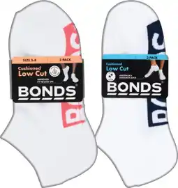 IGA Bonds Womenʼs or Menʼs Low Cut Socks 3 Pack Selected Varieties offer