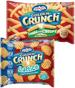 IGA Birds Eye Golden Crunch Potato Chips Lattice or Sidewinders Chips offer