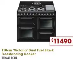 Designer Appliances Victoria' Dual Fuel Black Freestanding Cooker offer