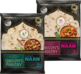 IGA Simsons Pantry Traditional or Garlic Naan offer