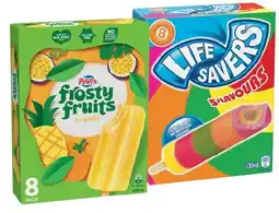 IGA Life Savers Ice Block Peters Frosty Fruits or Fruit Stack offer