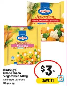 IGA Birds Eye Snap Frozen Vegetables offer