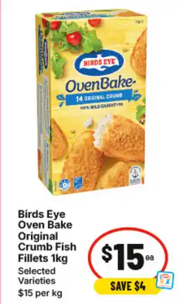 IGA Birds Eye Oven Bake Original Crumb Fish Fillets offer