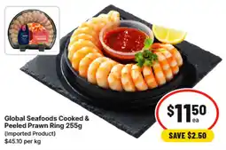 IGA Global Seafoods Cooked & Peeled Prawn Ring offer