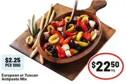 IGA European or Tuscan Antipasto Mix offer