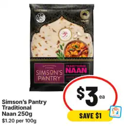 IGA Simsons Pantry Traditional Naan offer