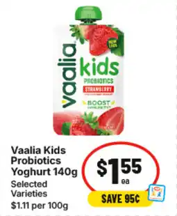 IGA Vaalia Kids Probiotics Yoghurt offer