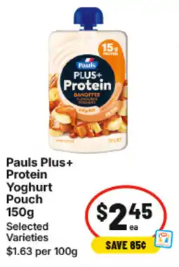 IGA Pauls Plus+ Protein Yoghurt Pouch offer