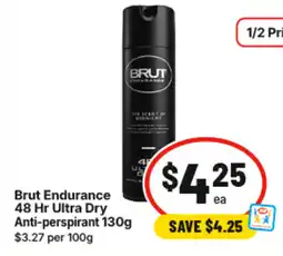 IGA Brut Endurance 48 Hr Ultra Dry Anti perspirant offer