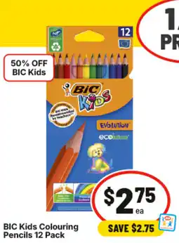 IGA Bic kids colouring pencils offer