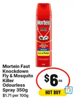 IGA Mortein Fast Knockdown Fly & Mosquito Killer Odourless Spray offer