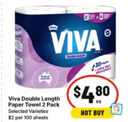 IGA Viva Double Length Paper Towel offer