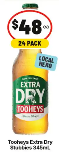 IGA Tooheys Extra Dry Stubbies offer