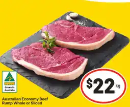 IGA Australian Economy Beef Rump Whole or Sliced offer