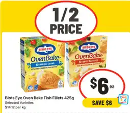 IGA Birds eye oven bake fish fillets offer