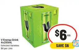 IGA V energy drink offer