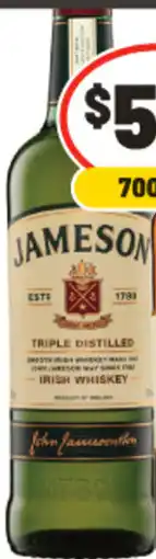 IGA Jameson Irish Whiskey offer