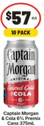IGA Captain Morgan & Cola 6% Premix Cans offer