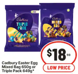 IGA Cadbury Easter Egg Mixed Bag or Triple Pack offer
