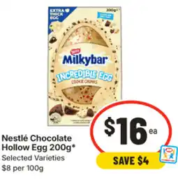 IGA Nestlé Chocolate Hollow Egg offer
