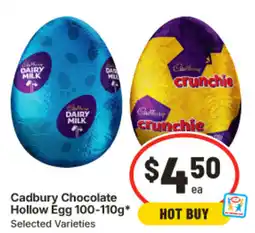 IGA Cadbury Chocolate Hollow Egg offer