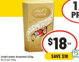 IGA Lindt Lindor Assorted offer