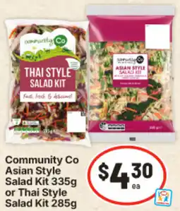IGA Community Co Asian Style Salad Kit or Thai Style Salad Kit offer