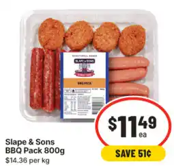 IGA Slape & sons bbq pack offer