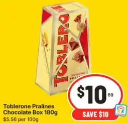IGA Toblerone Pralines Chocolate Box offer