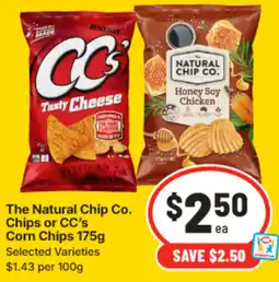 IGA The natural chip co chips or ccs corn chips offer