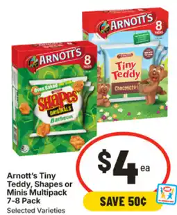 IGA Arnotts Tiny Teddy Shapes or Minis Multipack offer