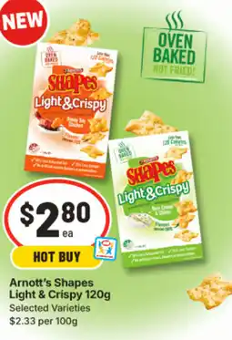 IGA Arnotts Shapes Light & Crispy offer