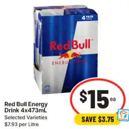 IGA Red Bull Energy Drink offer