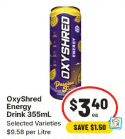 IGA OxyShred Energy Drink offer