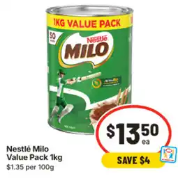 IGA Nestlé Milo Value Pack offer