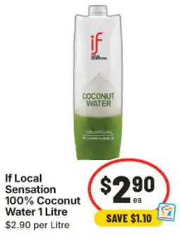 IGA If Local Sensation 100% Coconut Water offer