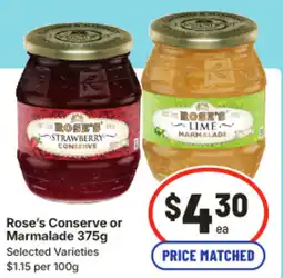 IGA Roses Conserve or Marmalade offer
