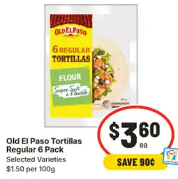 IGA Old el paso tortillas regular offer