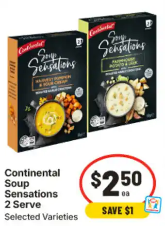 IGA Continental Soup Sensations 2 Serve offer